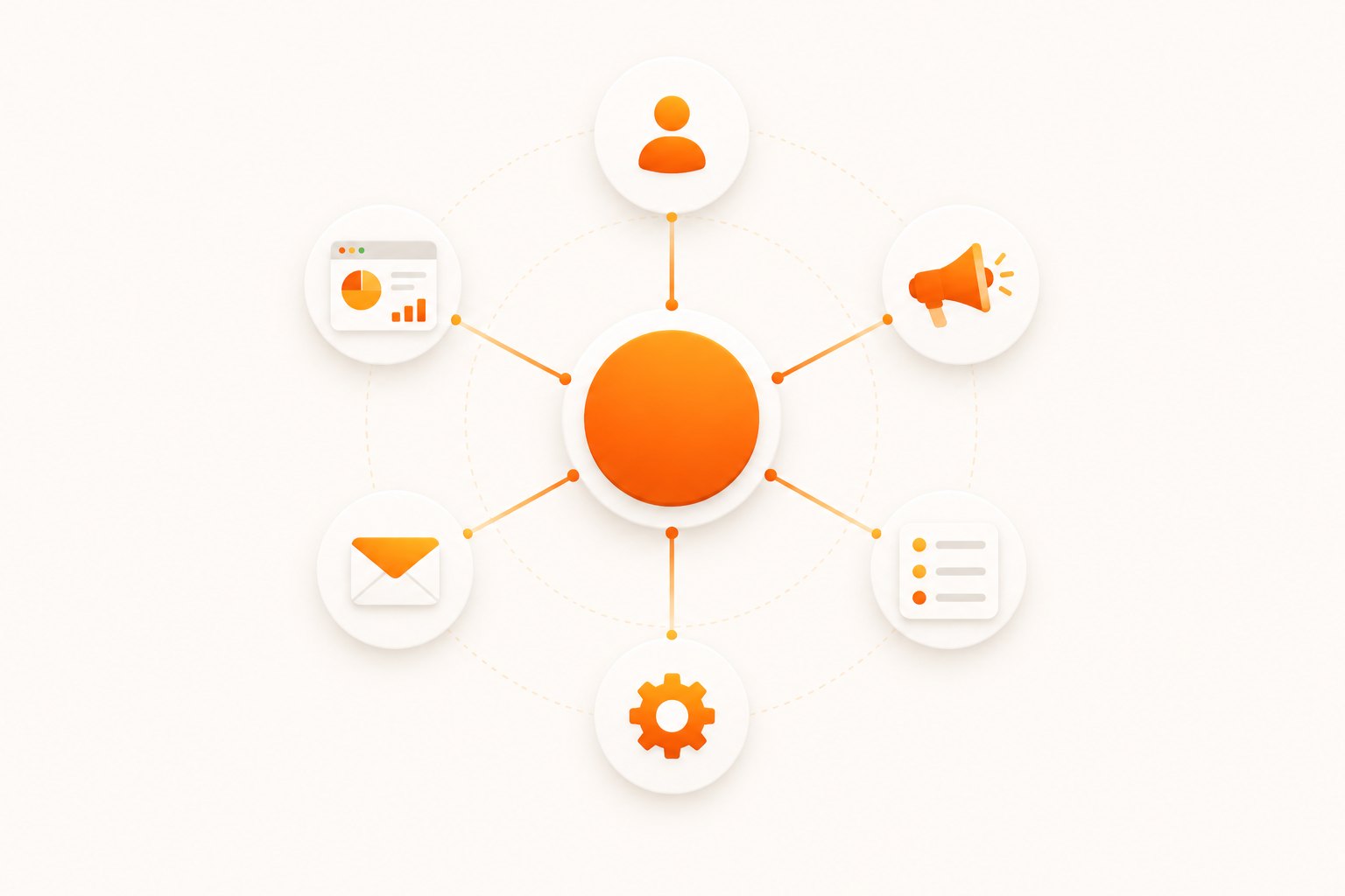 Illustration of a single thread linking an ad to a lead with tracking tags along the way